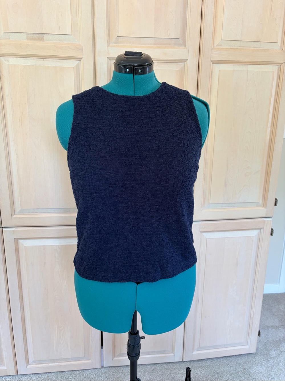 Banana Republic Navy Boucle Shell Top